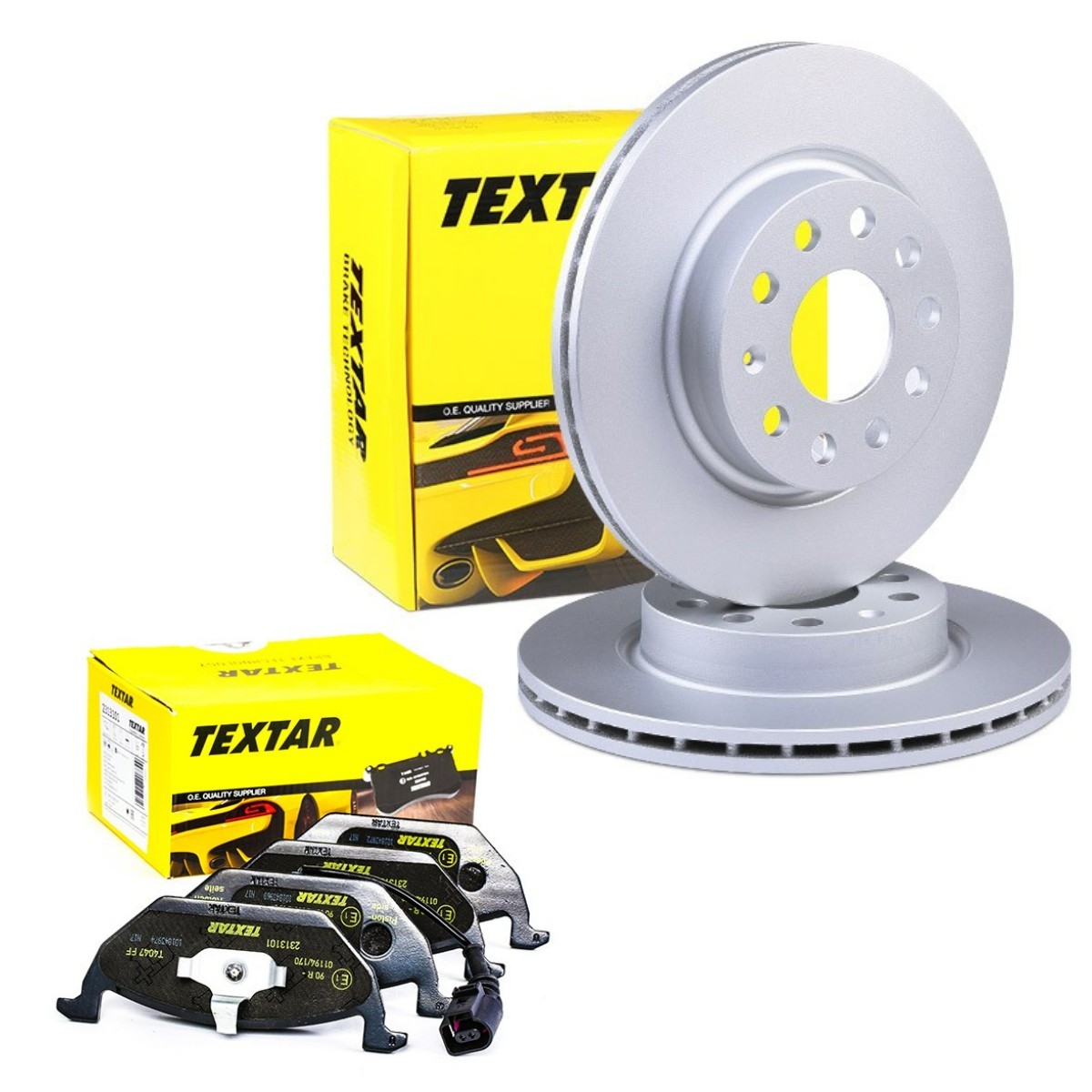 TEXTAR Bremseskiver og -klosser TXR3405N0004 Bremseklosser og skiver TEXTAR Volkswagen TIGUAN TXR3405N0004