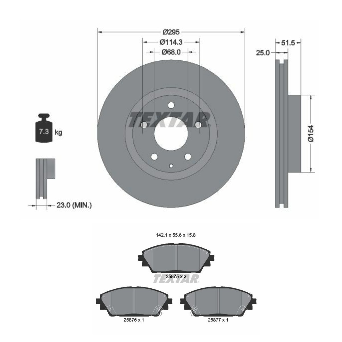 TEXTAR Kit de travões TXR3405N0038 TEXTAR TXR3405N0038 Discos e pastilhas de travão Mazda CX-5 KF preço