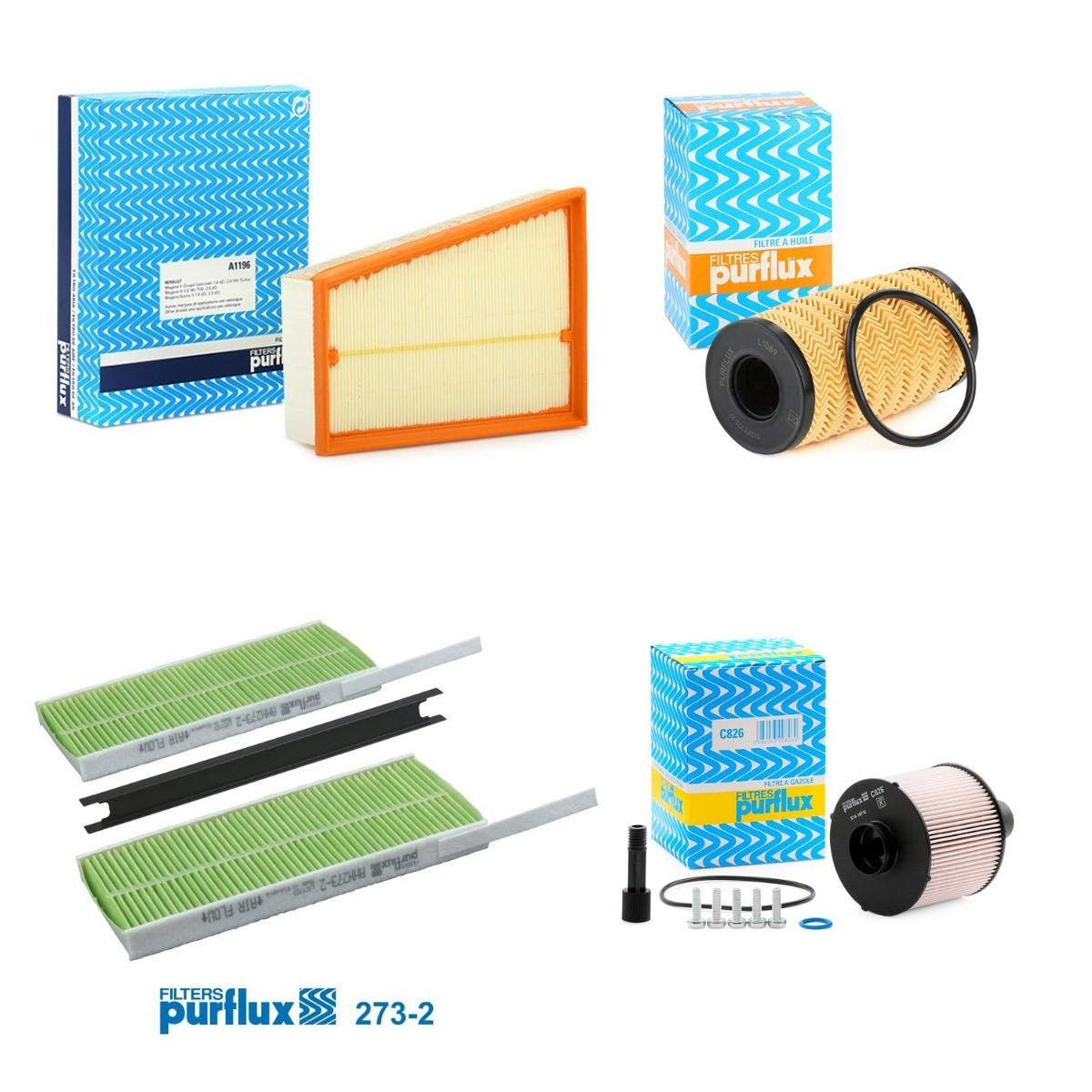 PURFLUX Kit de filtros PFX4055N0013 Elemento de filtro PURFLUX Nissan PRIMASTAR PFX4055N0013