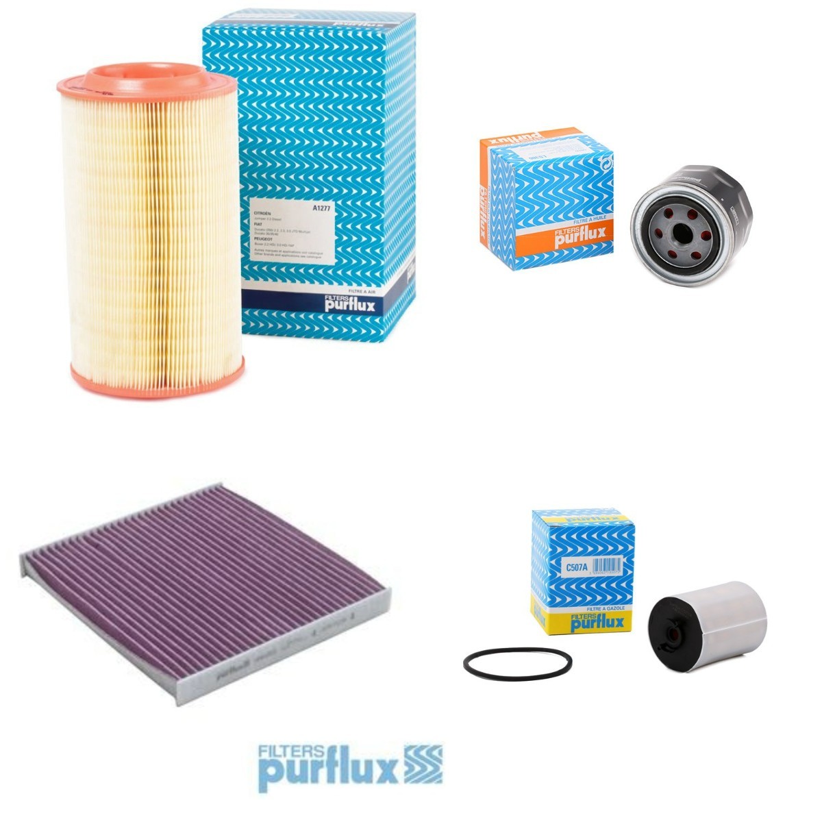 PURFLUX Kit de filtros PFX4055N0085 Elemento de filtro FIAT PURFLUX PFX4055N0085