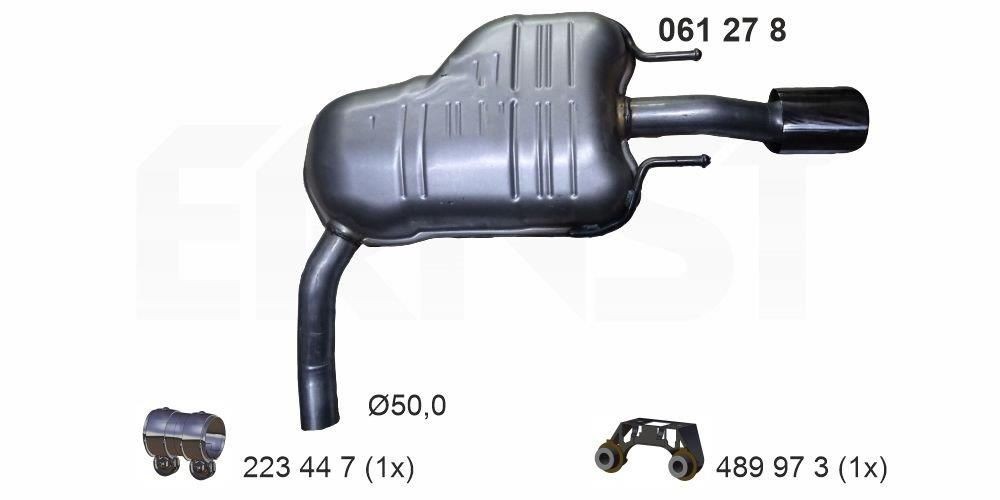 ERNST Πίσω σιλανσιέ 061278 ERNST 061278 Τελικό εξάτμισης Opel Astra K σε χαμηλές τιμές