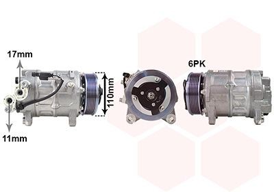 Klimakompressor VAN WEZEL 0601K715 VAN WEZEL 0601K715: Kompressor klimaanlæg BMW 5-serie 2020