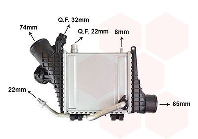 VAN WEZEL Intercooler 30014721 VAN WEZEL 30014721 d'origine Échangeur air Mercedes A205 coût