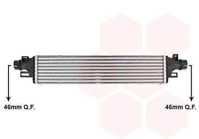 VAN WEZEL Intercooler 37014719 Radiador do ar de sobrealimentação VAN WEZEL ZAFIRA 37014719 baratos