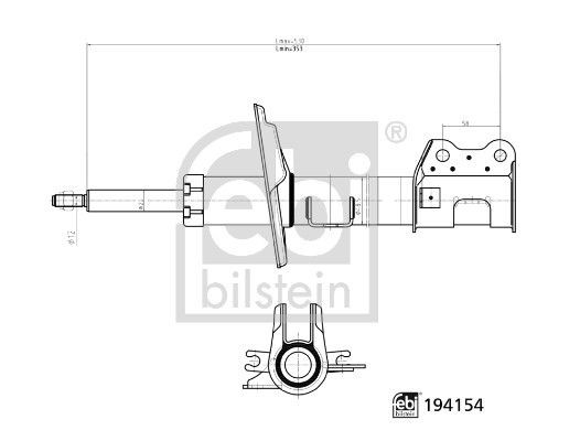 FEBI BILSTEIN Amortizators 194154 FEBI BILSTEIN 194154 Amortizatori Fiorino MPV (225) cena