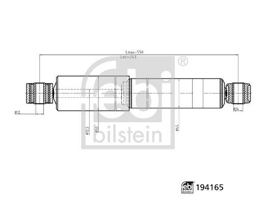 FEBI BILSTEIN Støtdemper 194165 Demper FEBI BILSTEIN NAVARA 194165 billige