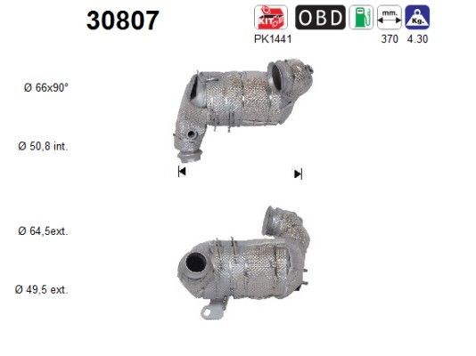 Catalizzatore AS 30807 AS 30807 Marmitta catalitica Nissan MICRA 2025