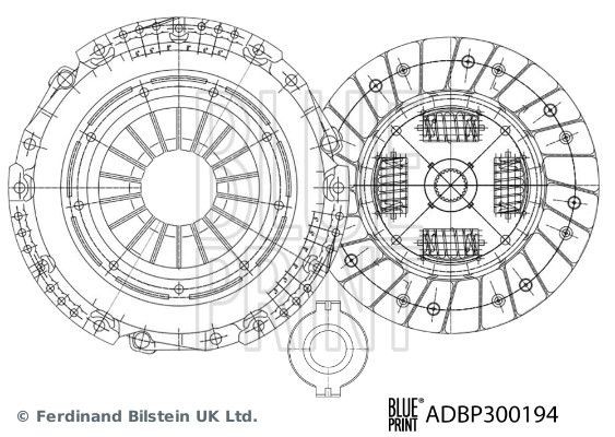 BLUE PRINT Sidurikomplekt ADBP300194 ADBP300194 Sidurikomplekt BLUE PRINT SUBARU VIVIO