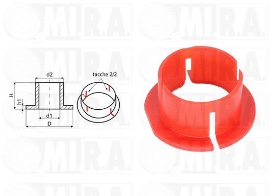 MI.R.A. Bush, steering shaft 36/1442 MI.R.A. 36/1442 genuine Fiat Ducato Panorama 280 repair kit, steering gear price