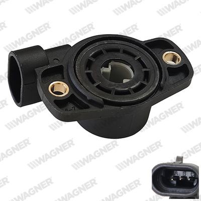 Drosselklappenpotentiometer WAGNER THR00007 WAGNER THR00007 VW CADDY 2014 Drosselklappenpotentiometer