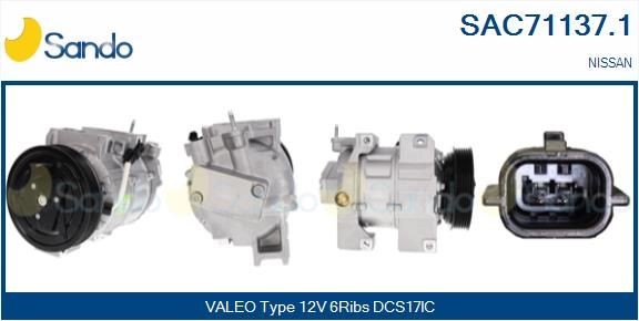 SANDO Compressore aria condizionata SAC71137.1 SAC71137.1 SANDO Compressore NISSAN prezzo