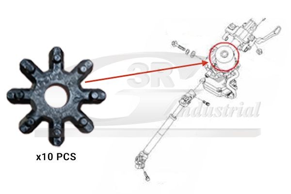 3RG Flange, ratstamme 24800 Led, ratstamme 3RG Mitsubishi PAJERO SPORT 24800