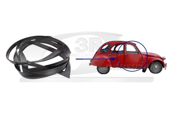3RG Dørtætning 87244 3RG 87244 Gummiliste til bildør Citroën JUMPER originale