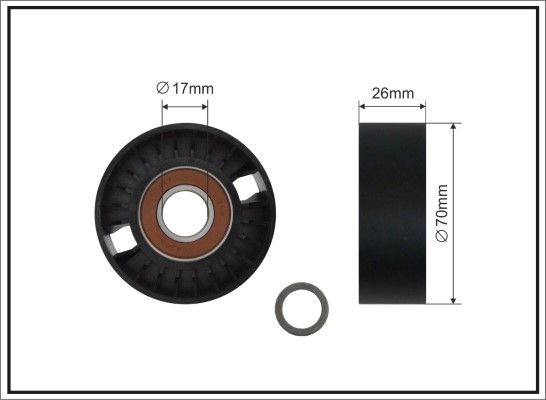 Spannrolle, Keilrippenriemen CAFFARO 500256 SC CAFFARO 500256 SC Spannrolle SSANGYONG REXTON 2014 Kosten