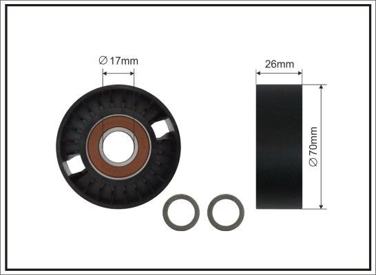 CAFFARO Spanrol, poly V-riem 500336 SC CAFFARO 500336 SC Spanrol multiriem LOTUS Elise S1 goedkoop