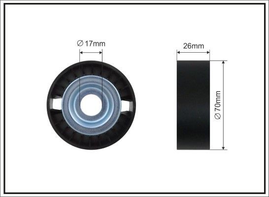 CAFFARO Tensioner pulley 500629 SC CAFFARO 500629 SC HYUNDAI GETZ tensioner pulley v-ribbed belt replacement