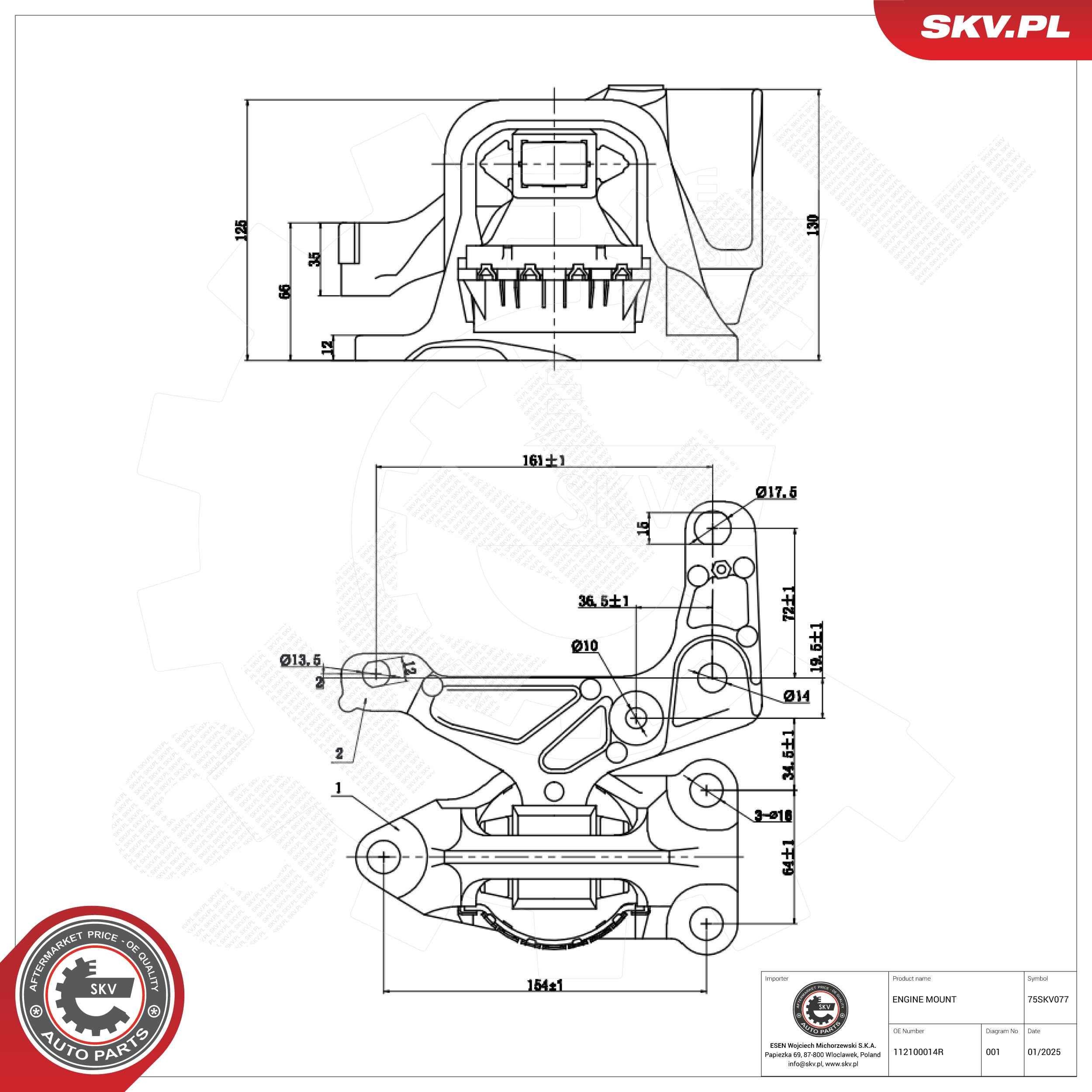 ESEN SKV Motorfeste 75SKV077 Motorfeste ESEN SKV MASTER 75SKV077 billige