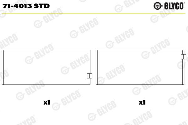 GLYCO Chumaceira de biela 71-4013 STD preço Chumaceira de biela Mitsubishi CV_1 71-4013 STD GLYCO
