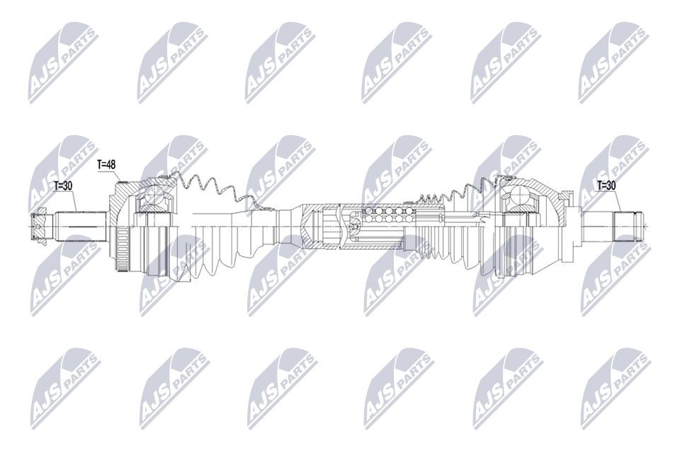 Aandrijfas NTY NPW-LR-056 NTY NPW-LR-056: Aandrijfstang Land Rover RANGE ROVER 2004