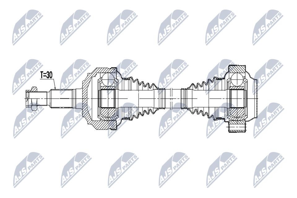 Drivaksel NTY NPW-PS-011 NTY NPW-PS-011 Drivaksel PORSCHE 911 2008