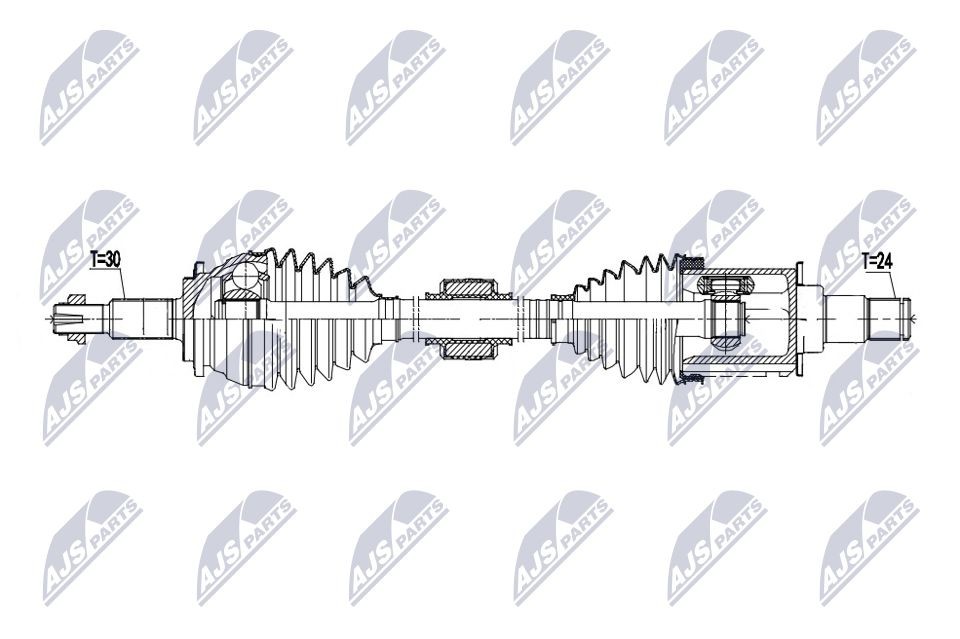 Arbre de transmission NTY NPW-TY-192 NTY NPW-TY-192 Cardan de transmission avant droit gauche Toyota CAMRY 2009