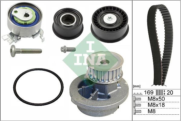 INA Water pump and timing belt kit 530 0078 30 530 0078 30 INA timing belt kit for CHEVROLET CAPTIVA