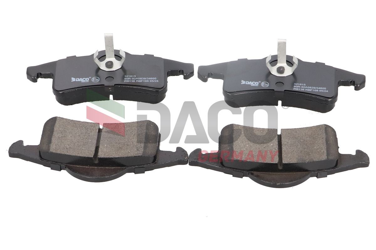 DACO Germany Bromsbelägg 321615 MITSUBISHI bromsbeläggsats DACO Germany 321615