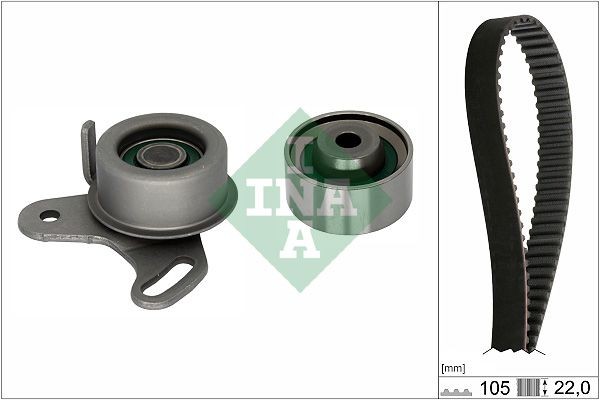 Kit cinghia di distribuzione INA 530 0427 10 INA 530 0427 10 Cinghia dentata Kia RIO 2007