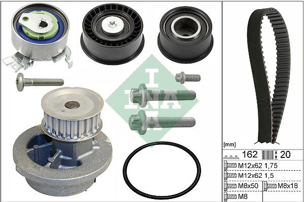 INA Kamremssats med vattenpump 530 0443 30 530 0443 30 INA kuggrem + vattenpump Opel KADETT