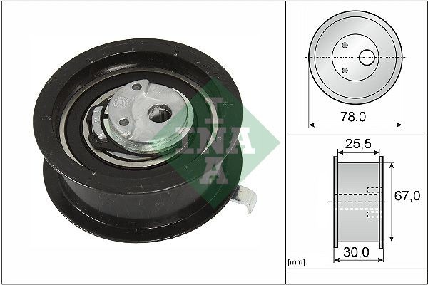 INA Spriegotājrullītis, Gāzu sadales mehānisma piedziņas siksna 531 0251 30 Spriegotājrullītis, gāzu sadales mehānisma piedziņas siksna INA Seat TARRACO 531 0251 30