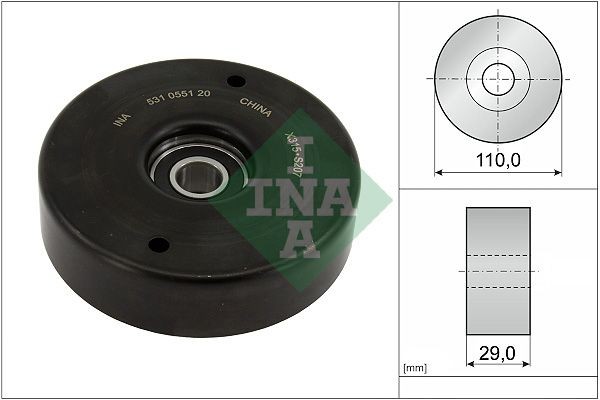 INA Spanrol, poly V-riem 531 0551 20 INA 531 0551 20 originele Spanrol Mercedes A124 kosten