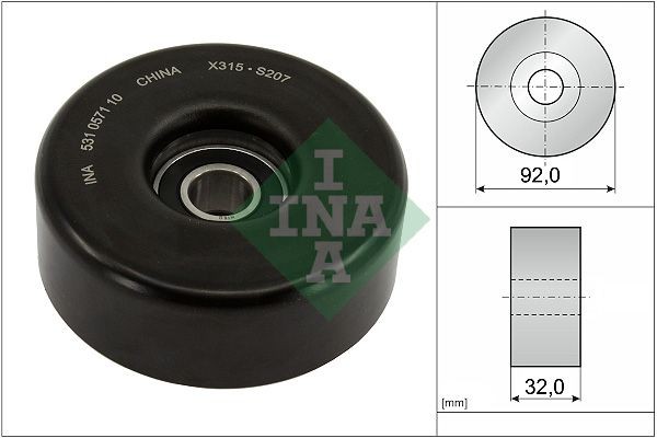 INA Rullo tenditore cinghia Poly-V 531 0571 10 INA 531 0571 10 Puleggia tendicinghia Mercedes S124 originali prezzo