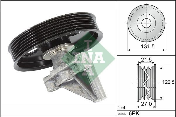 INA Polia de desvio / de guia, correia trapezoidal estriada 532 0354 10 INA 532 0354 10 Polia de desvio guia originais GENESIS