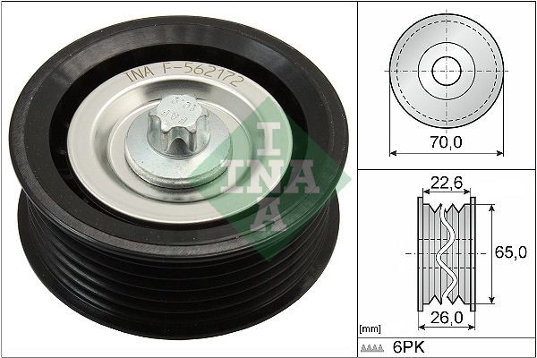 INA Deflection / Guide Pulley, v-ribbed belt 532 0531 10 INA 532 0531 10 genuine Ford Sierra MK2 guide pulley price