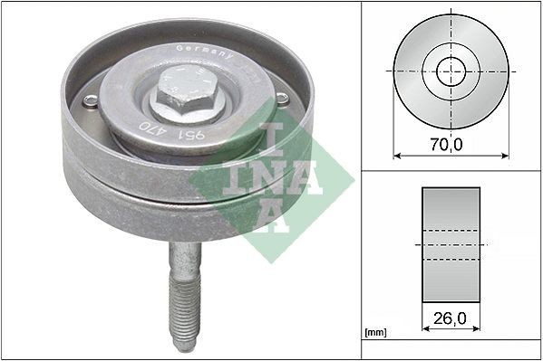 INA Medløberhjul, multi-V-rem 532 0596 10 532 0596 10 Medløberhjul INA VW PHAETON