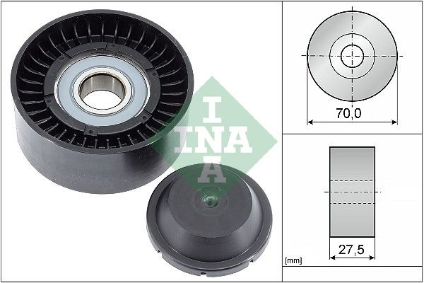 Deflection / Guide Pulley, v-ribbed belt INA 532 0610 10 INA 532 0610 10 TOYOTA AURIS 2012 guide pulley price
