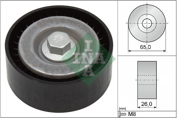 Deflection / Guide Pulley, v-ribbed belt INA 532 0621 10 INA 532 0621 10 OPEL ZAFIRA 2016 guide pulley price