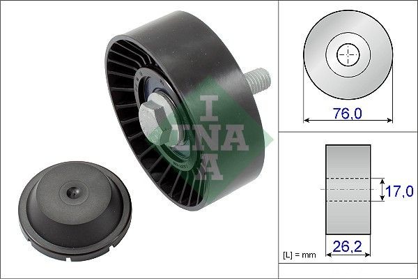 INA Løpehjul, vifterem 532 0632 10 INA 532 0632 10 Styrerulle Skoda Rapid NH3 billige