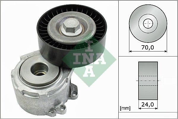 Tensioner Lever, v-ribbed belt INA 534 0110 20 INA 534 0110 20 Peugeot 807 2003 Fan belt tensioner price