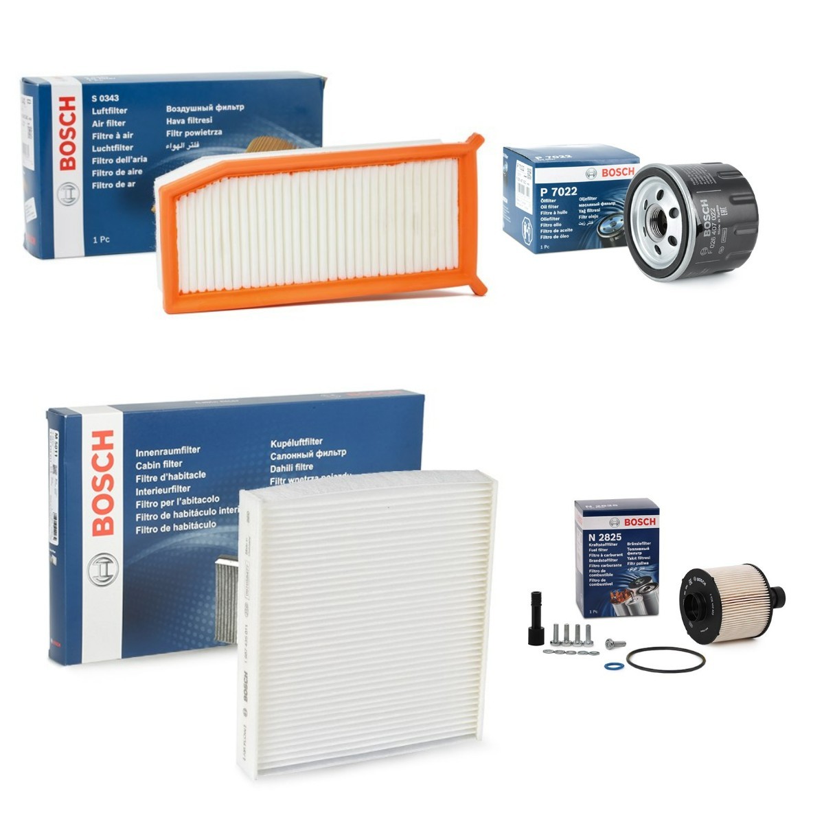 BOSCH Filter-komplekt BSH4055N0019 BOSCH BSH4055N0019 Filter-komplekt DACIA SANDERO hind