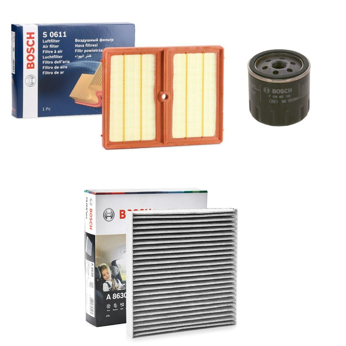 BOSCH Σετ φίλτρων BSH4055N0033 BOSCH BSH4055N0033 Σετ φίλτρων VW T Roc A11 φθηνά