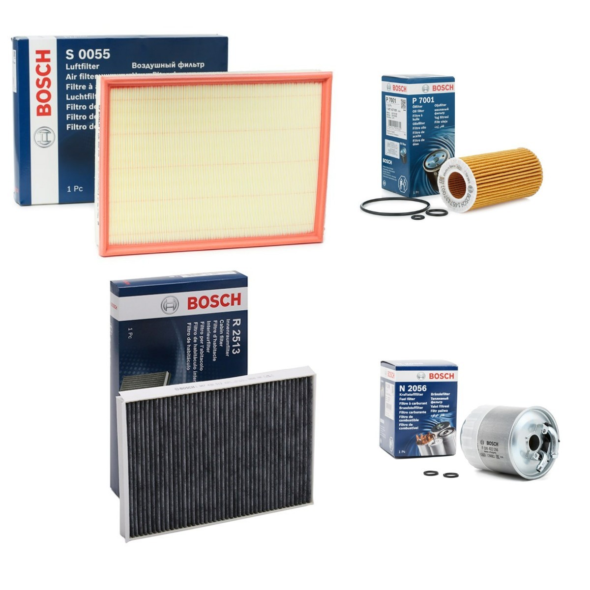 BOSCH Filtrs-Komplekts BSH4055N0048 BOSCH BSH4055N0048 Filtrs-komplekts MERCEDES-BENZ Sprinter 4.6-T Bus par izdevīgu cenu