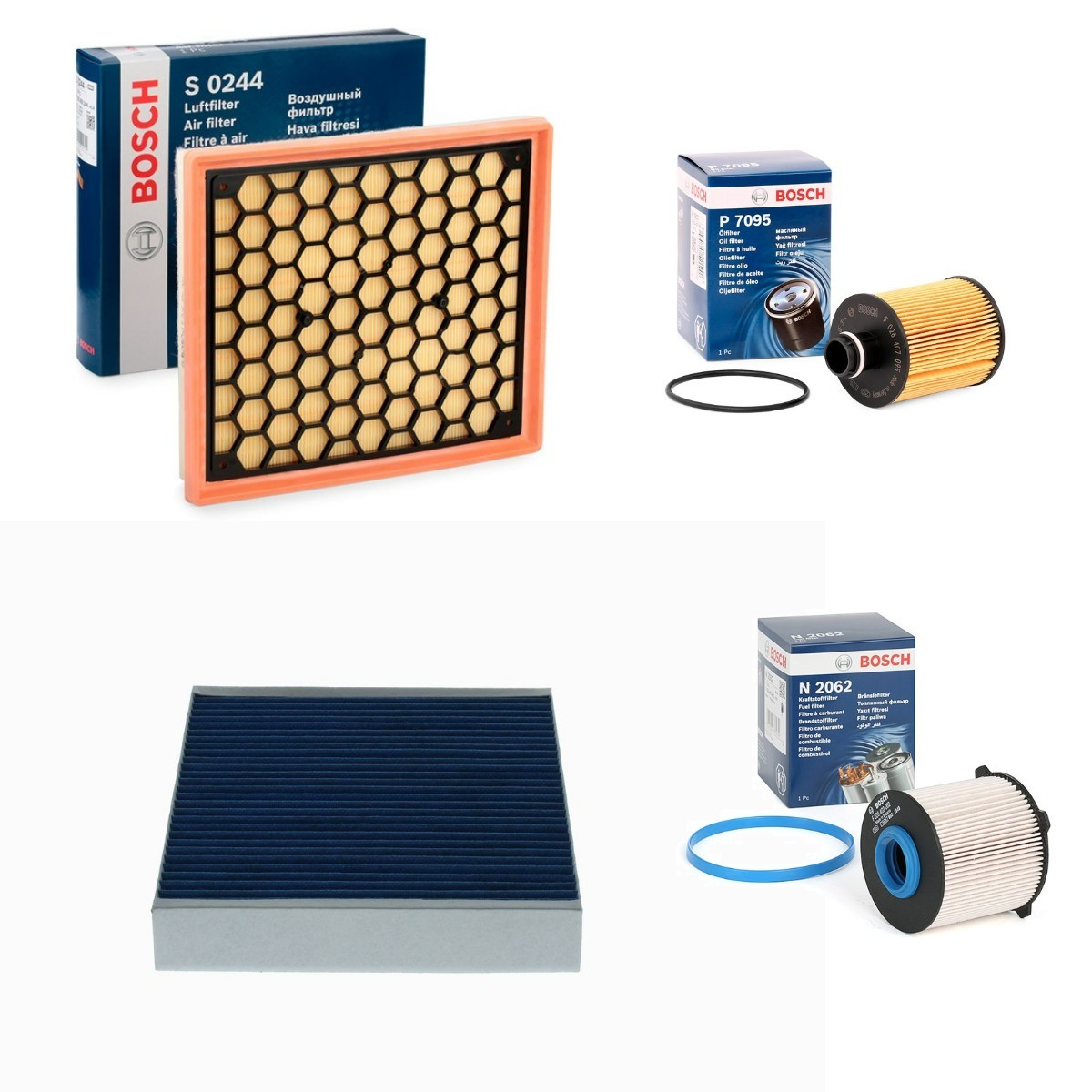 BOSCH Filter-komplekt BSH4055N0060 BOSCH BSH4055N0060 originaal Filter-komplekt Chevrolet Cruze j300 hind