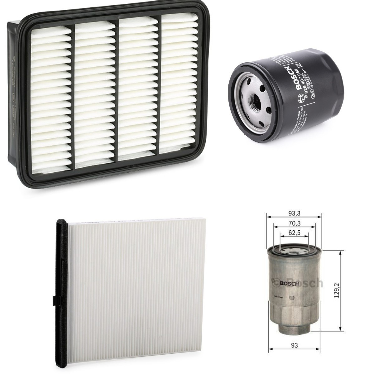 BOSCH Kit filtri BSH4055N0091 BOSCH BSH4055N0091 Kit filtri MAZDA RX-7 II Coupe (FC) originali prezzo