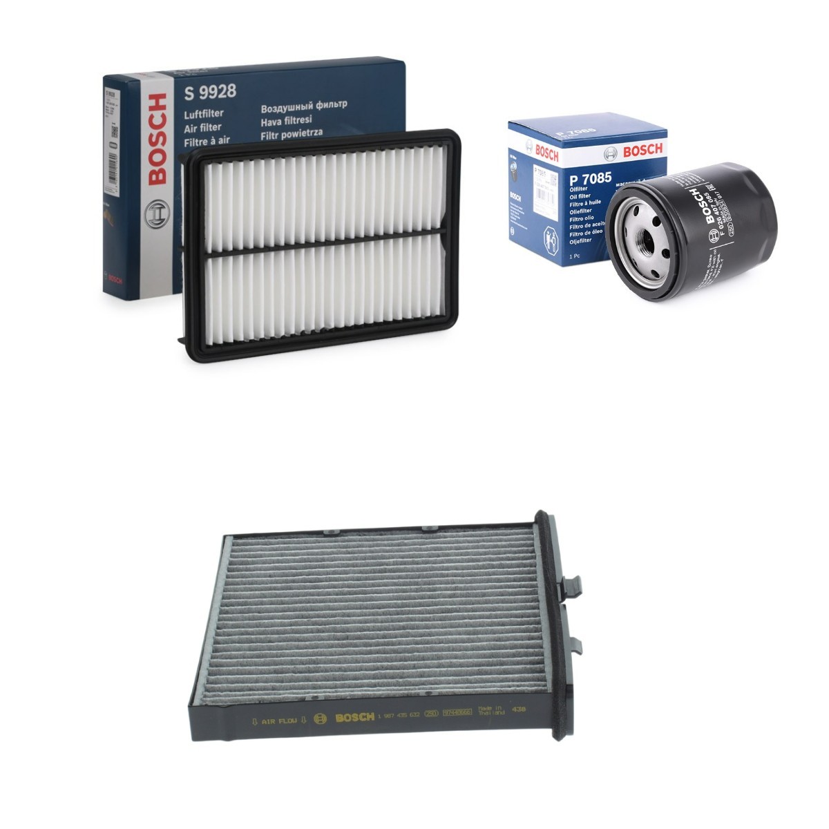 BOSCH Filter kit BSH4055N0101 BOSCH BSH4055N0101 originale Mazda 323 P BA Servicekit og filtersæt hvad koster