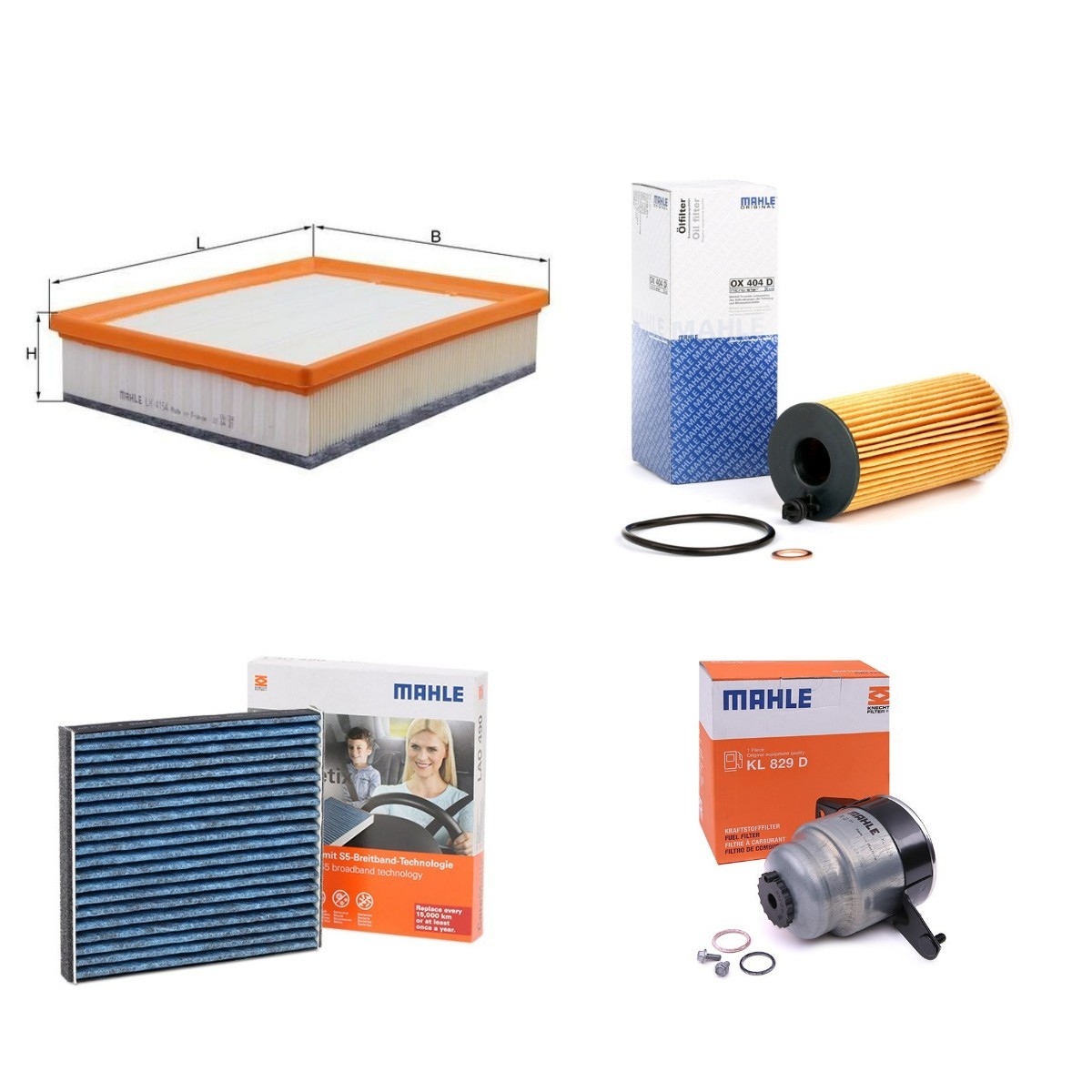 MAHLE Filtersett MHL4055N0025 MAHLE MHL4055N0025 Filtersett TOYOTA AVENSIS originale