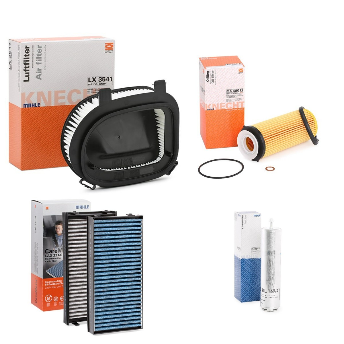 MAHLE Filtersett MHL4055N0036 Filtersett MAHLE X1 MHL4055N0036 billige
