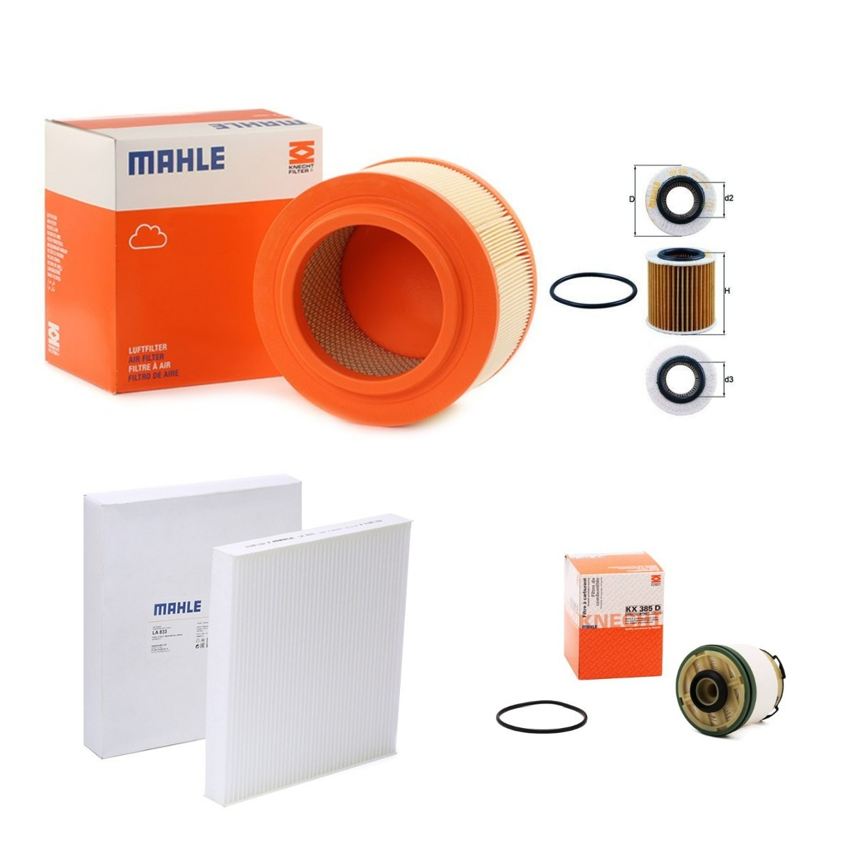 MAHLE Filter-komplekt MHL4055N0050 MAHLE MHL4055N0050 Filter-komplekt Mazda CX 7 ER odav