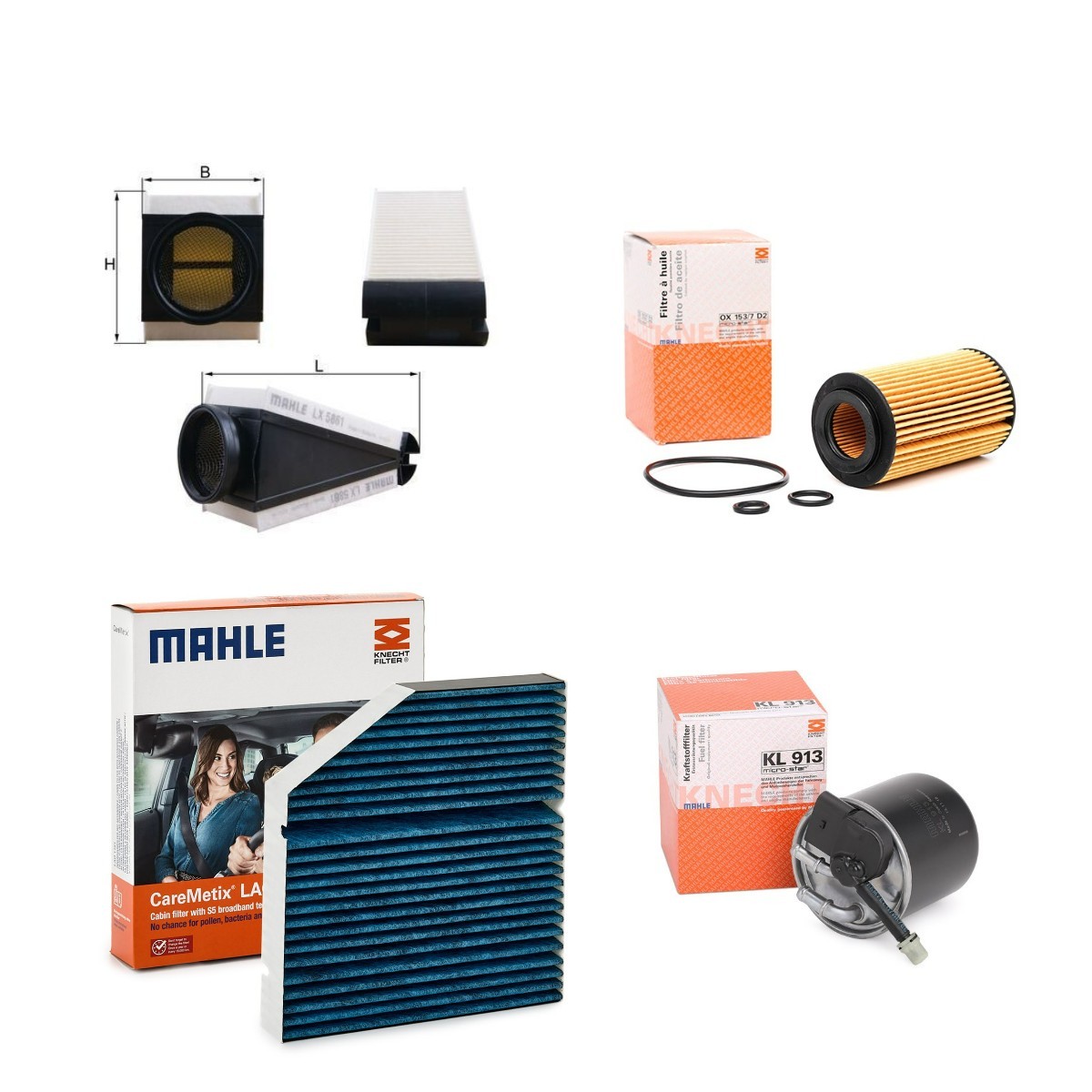 MAHLE Filterset MHL4055N0082 MHL4055N0082 MAHLE Onderhoudspakket en filterset Nissan goedkoop