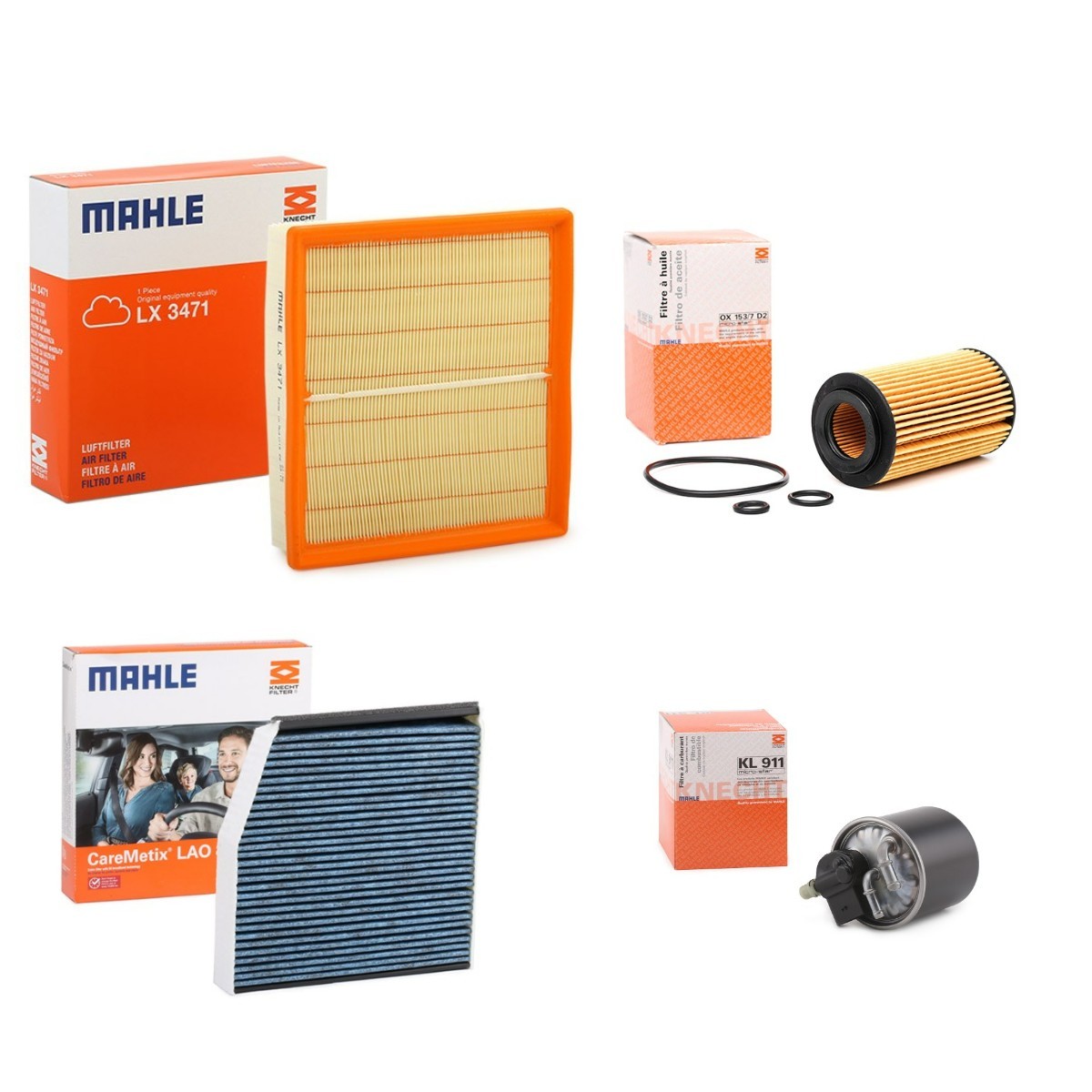 MAHLE Filterset MHL4055N0091 MHL4055N0091 Onderhoudspakket en filterset MERCEDES-BENZ CLA MAHLE